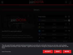 'joindota.com' screenshot
