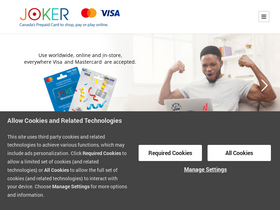 'jokercard.ca' screenshot