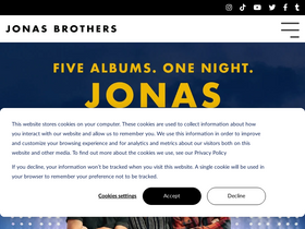 'jonasbrothers.com' screenshot