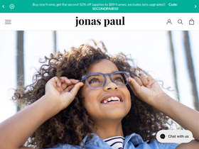 'jonaspauleyewear.com' screenshot