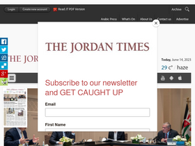 'jordantimes.com' screenshot