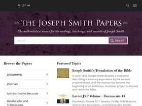 'josephsmithpapers.org' screenshot