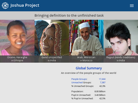 'joshuaproject.net' screenshot
