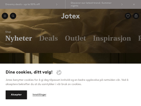 'jotex.no' screenshot