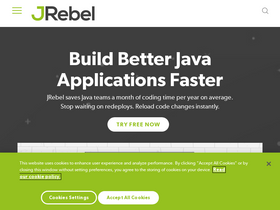 'jrebel.com' screenshot