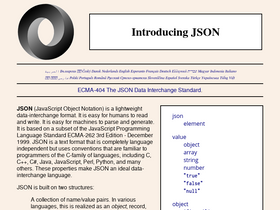 'json.org' screenshot