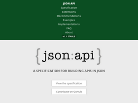 'jsonapi.org' screenshot