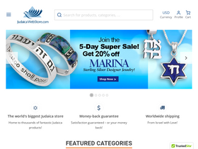 'judaicawebstore.com' screenshot