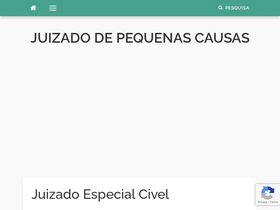 'juizadoespecialpequenascausassp.com' screenshot