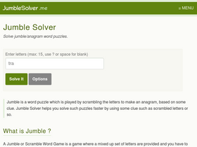'jumblesolver.me' screenshot