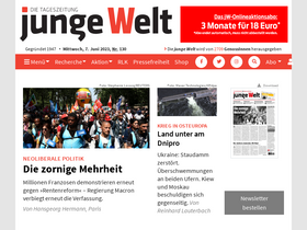 'jungewelt.de' screenshot