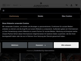 'junghans.de' screenshot