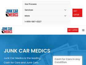 'junkcarmedics.com' screenshot