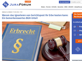 'juraforum.de' screenshot