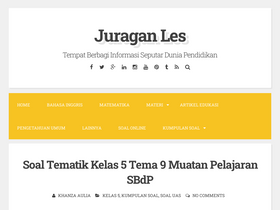 'juraganles.com' screenshot