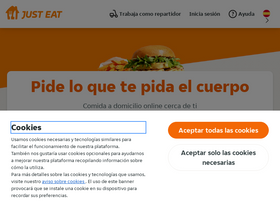 'just-eat.es' screenshot