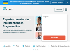 'justanswer.de' screenshot