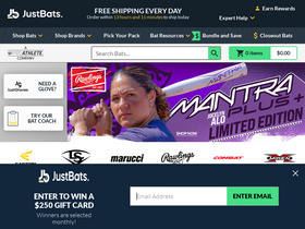 'justbats.com' screenshot