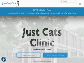'justcatsclinic.com' screenshot