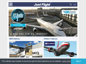 'justflight.com' screenshot