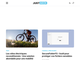 'justgeek.fr' screenshot