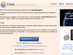 'justgetflux.com' screenshot