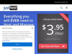 'justhost.com' screenshot