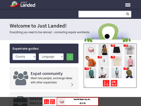 'justlanded.com' screenshot