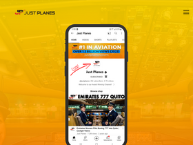 'justplanes.com' screenshot