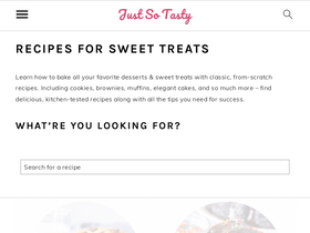 'justsotasty.com' screenshot