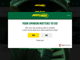 'justtires.com' screenshot