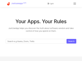 'justuseapp.com' screenshot