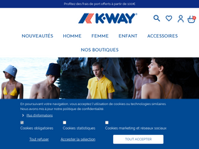 'k-way.fr' screenshot