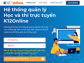 'k12online.vn' screenshot