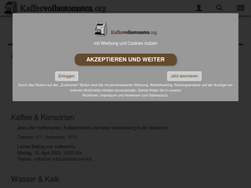 'kaffeevollautomaten.org' screenshot