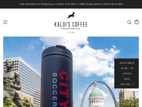 'kaldiscoffee.com' screenshot