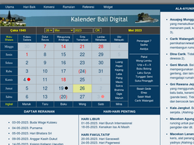 'kalenderbali.org' screenshot