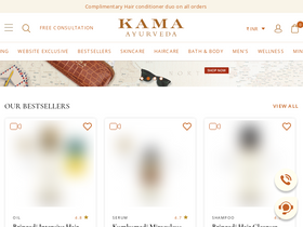 'kamaayurveda.com' screenshot