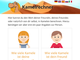 'kamelrechner.eu' screenshot