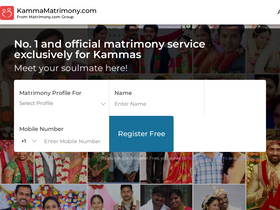 'kammamatrimony.com' screenshot