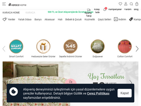 'karaca-home.com' screenshot