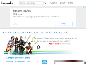 'karaoke-lyrics.net' screenshot