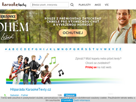 'karaoketexty.cz' screenshot