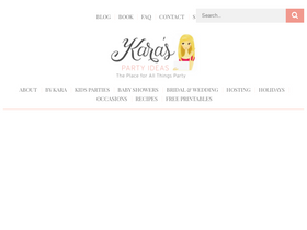 'karaspartyideas.com' screenshot