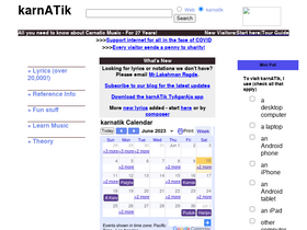 'karnatik.com' screenshot