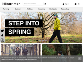 'karrimor.com' screenshot