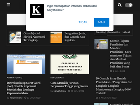 'karyatulisku.com' screenshot
