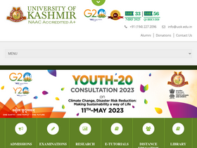 'kashmiruniversity.net' screenshot