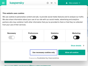 'kaspersky.fr' screenshot
