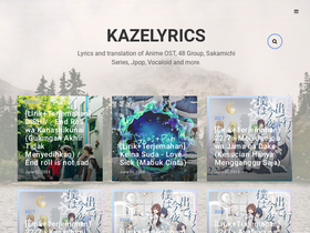 'kazelyrics.com' screenshot